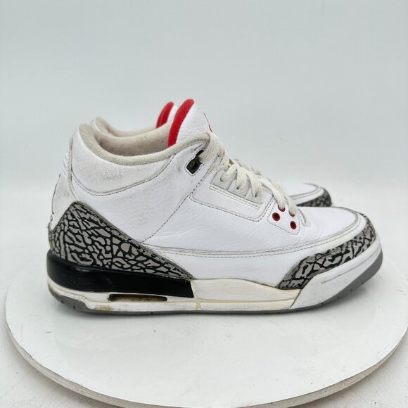 Nike Air Jordan 3 Retro Youth Size 6Y Women 7.5 DN3707-100 White Cement Shoes - Picture 4 of 11